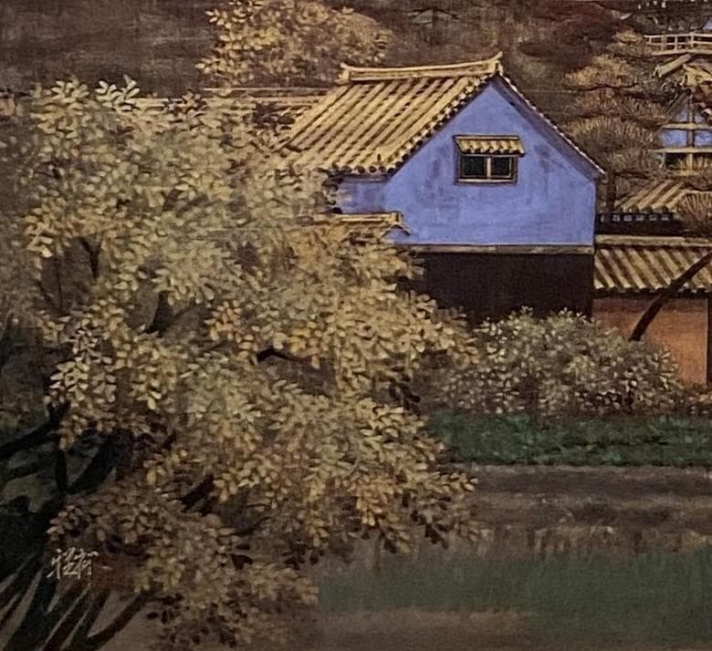 土屋雅裕、【斑鳩】、希少な額装用画集より、新品額装付、状態良好