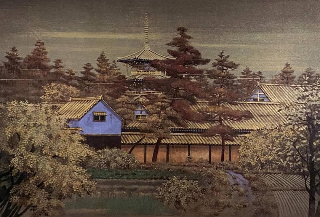 土屋雅裕、【斑鳩】、希少な額装用画集より、新品額装付、状態良好