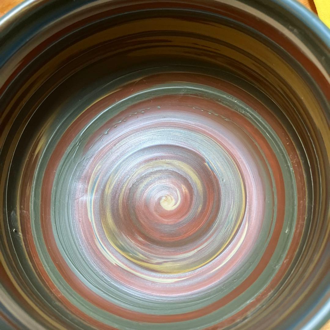 茶道具　茶碗　常滑焼　小西洋平作　 十二角そぎ切りの練り切り　木箱付