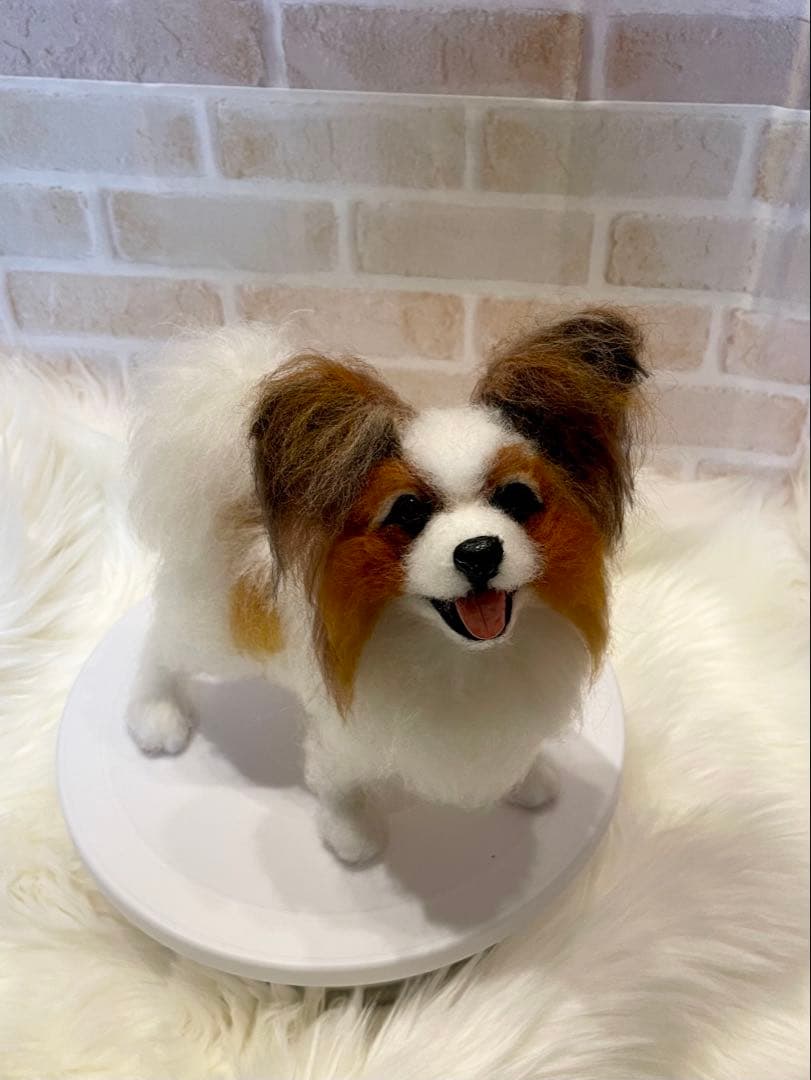 パピヨン　羊毛フェルト　momoichigo