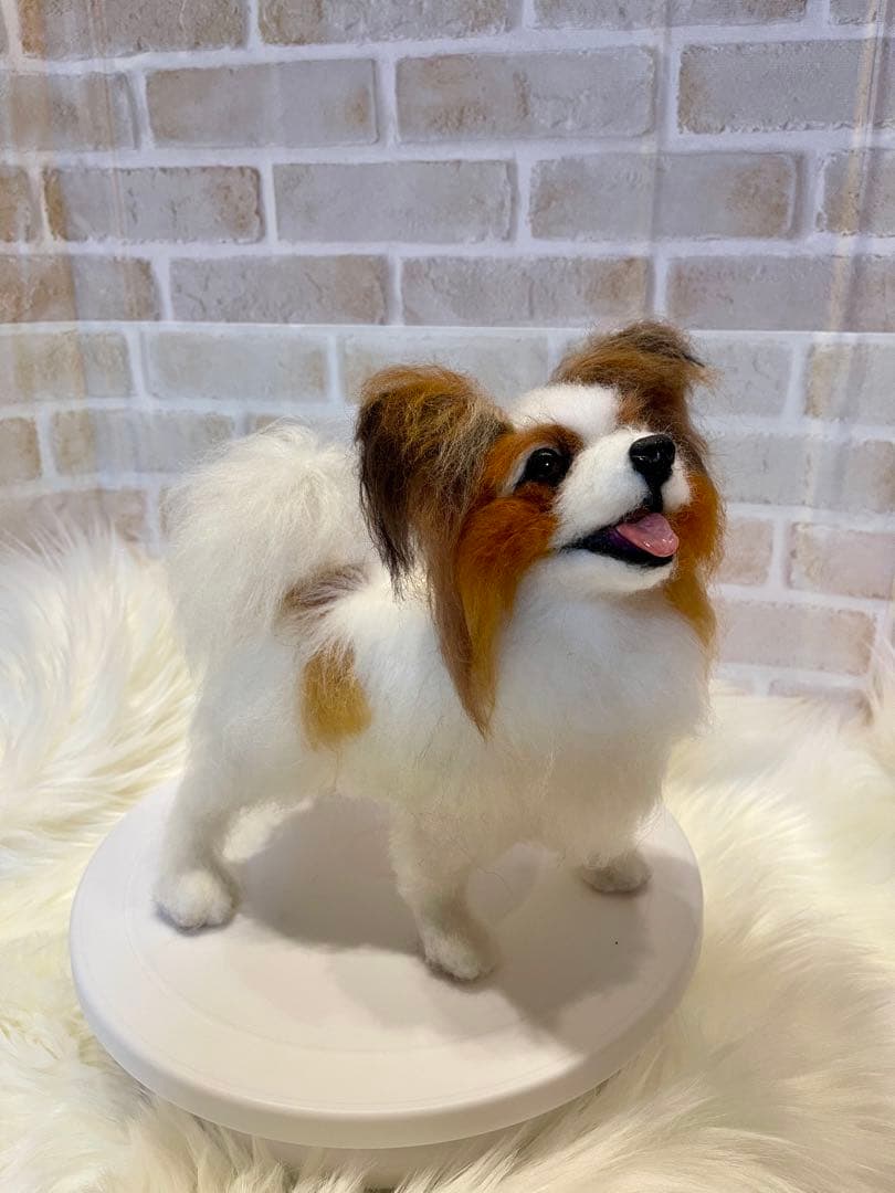 パピヨン　羊毛フェルト　momoichigo