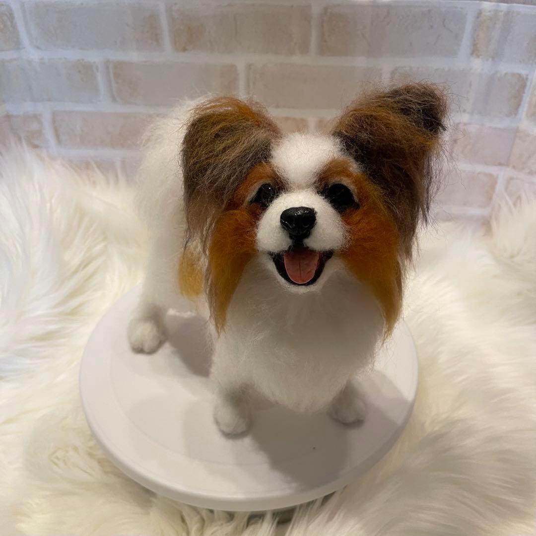 パピヨン　羊毛フェルト　momoichigo