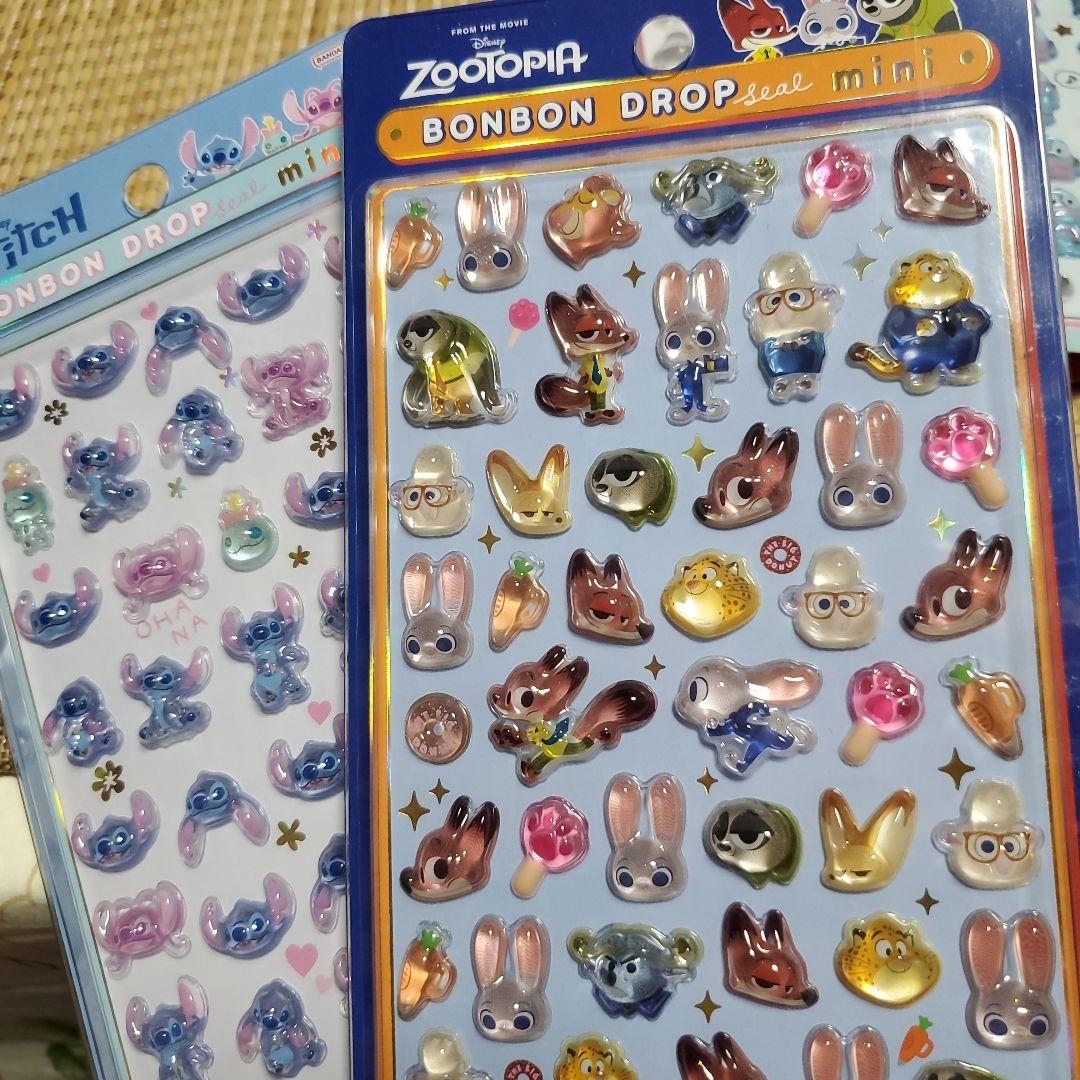 ボンボンドロップmini　ディズニー　サンリオ　シール