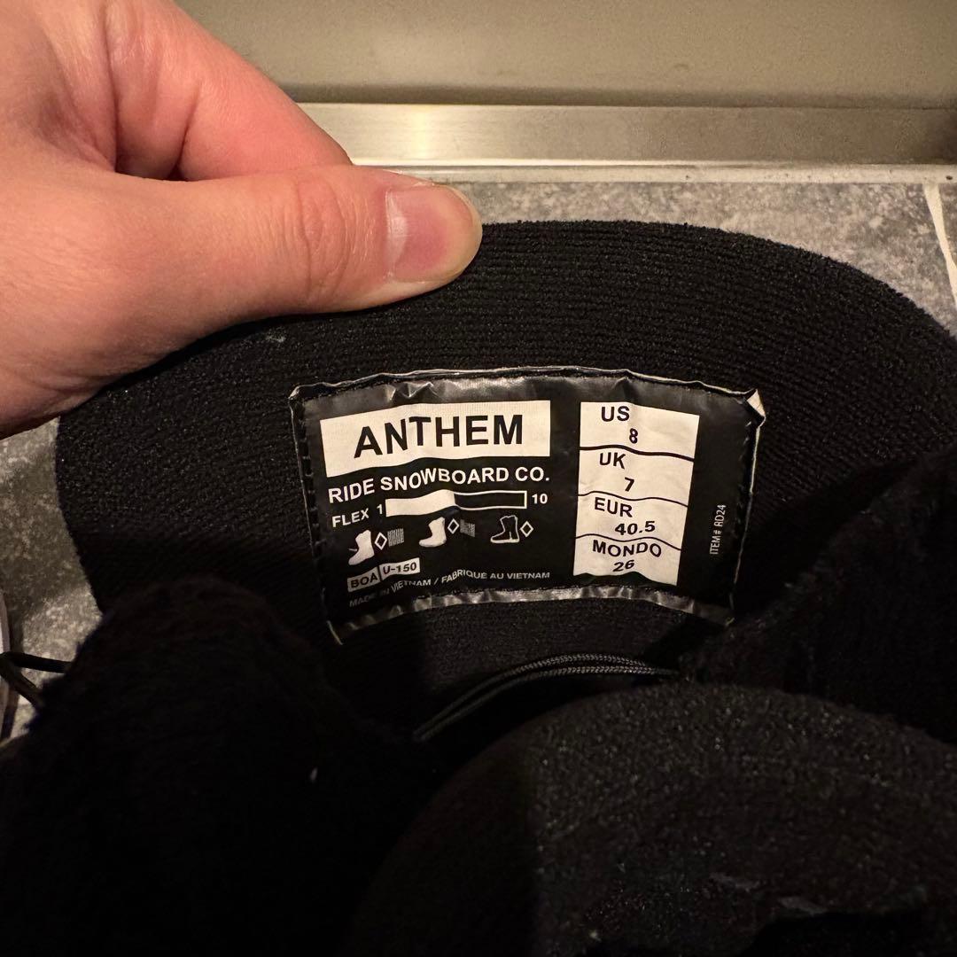 RIDE ANTHEM ブラック スノーボードブーツ