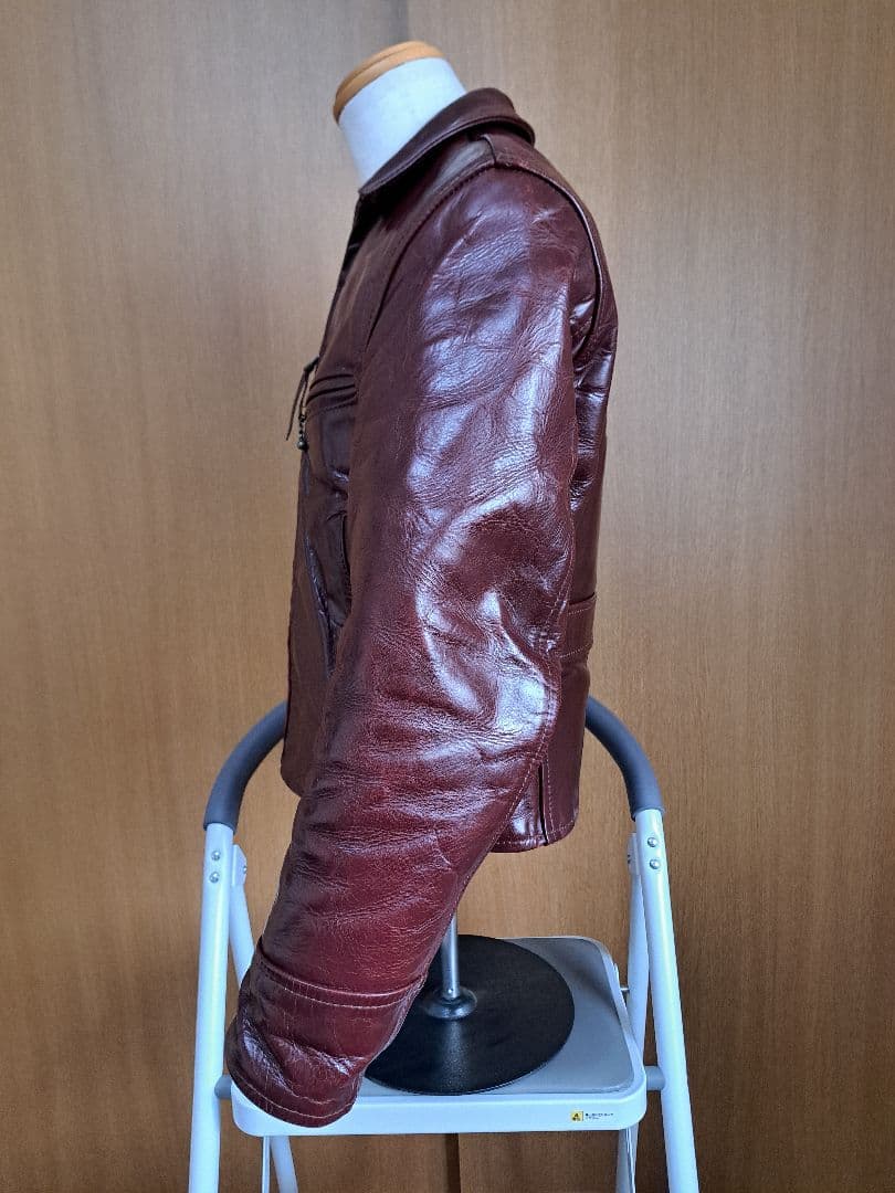 エアロレザーハーフベルトsize３４ホースハイドコードバングッドコンディション