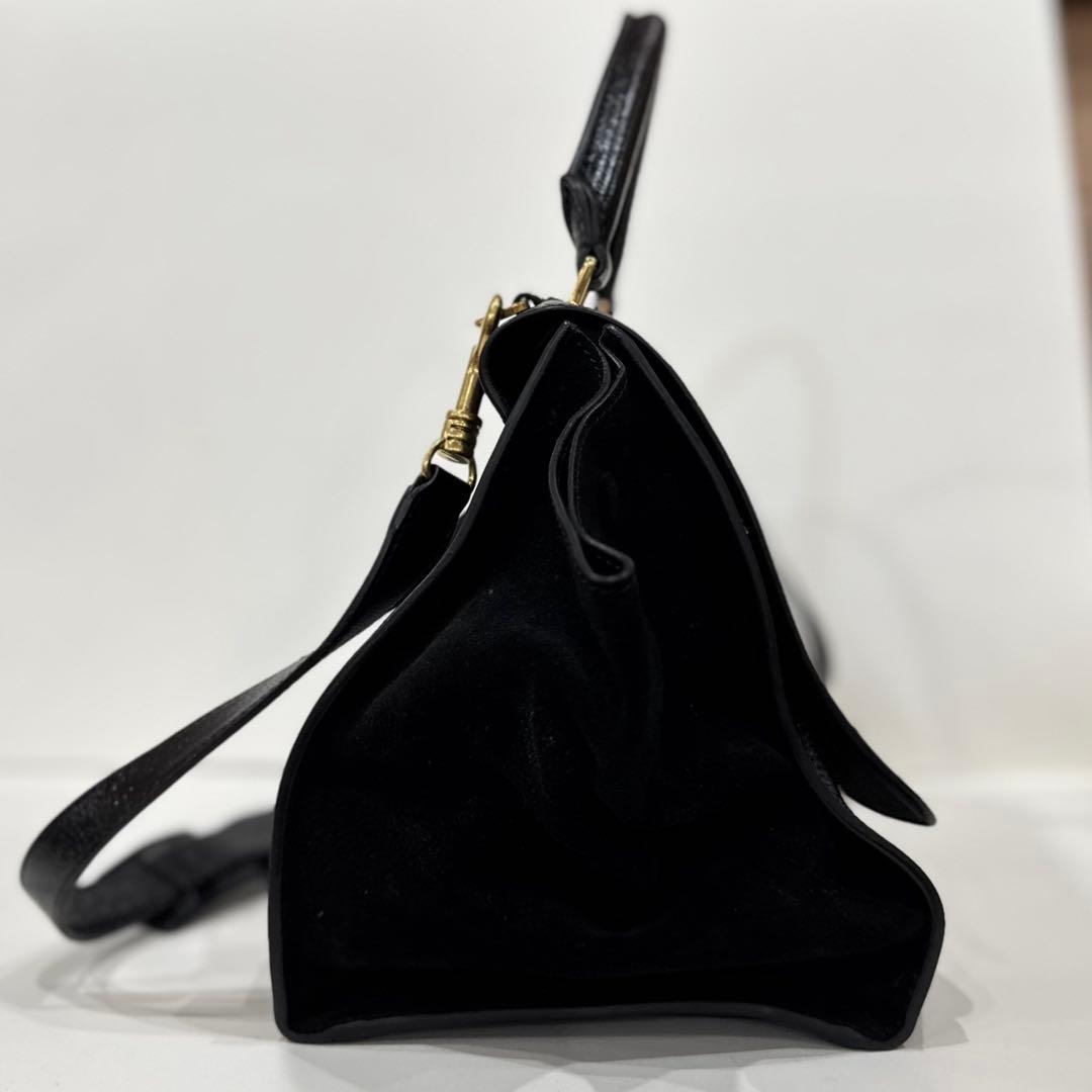 【限定特価】ショルダーバッグセリーヌ 2WAYハンドバッグトラペーズ　ブラック