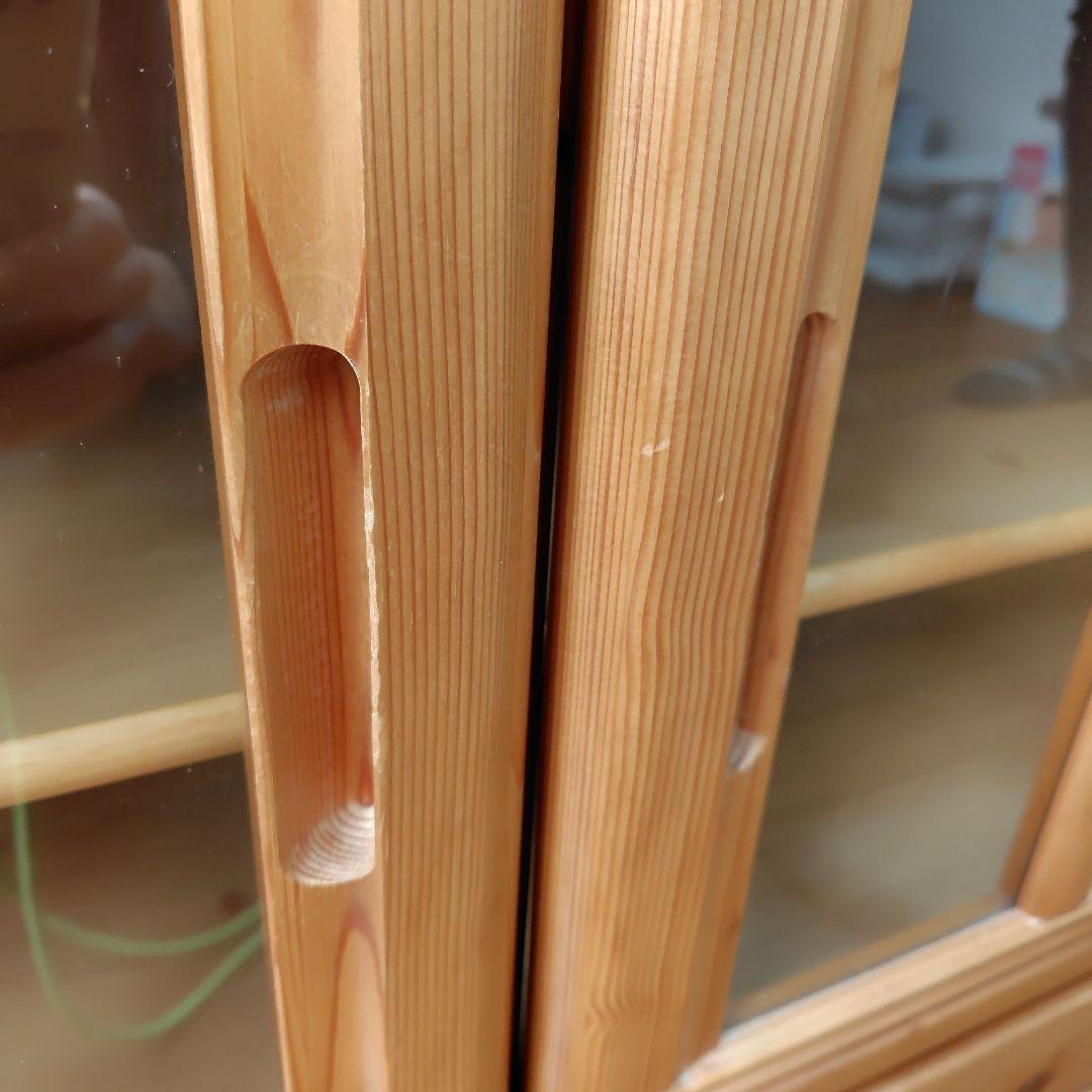 木製テレビ台 ガラス扉付き