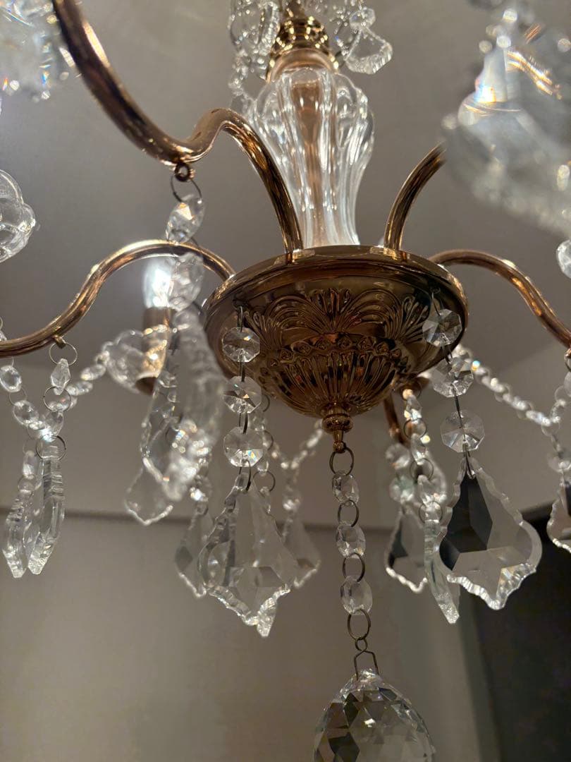 Gアントイン シャンデリア 6灯 ゴールド