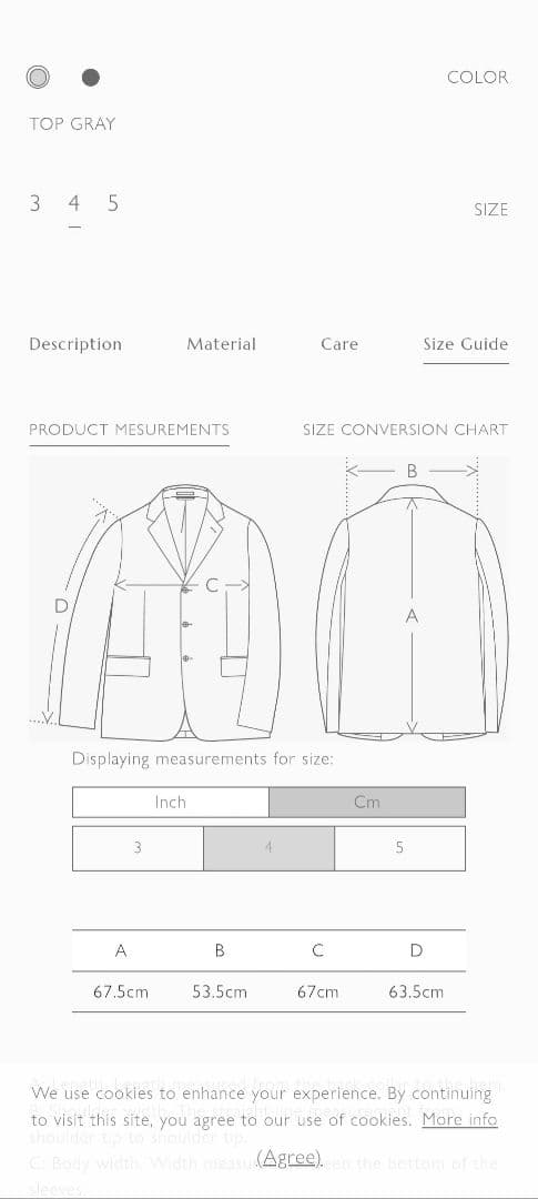 Ｋ*様 AURALEE カシミアモールスキンジップブルゾン トップチャコール サ