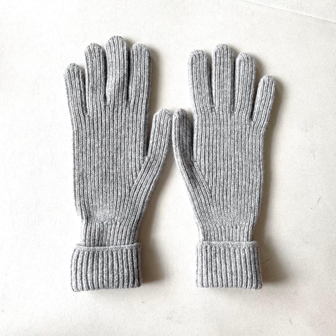 《未使用品》ルイヴィトン カシミヤ100% 手袋 グローブ ニット LVロゴ