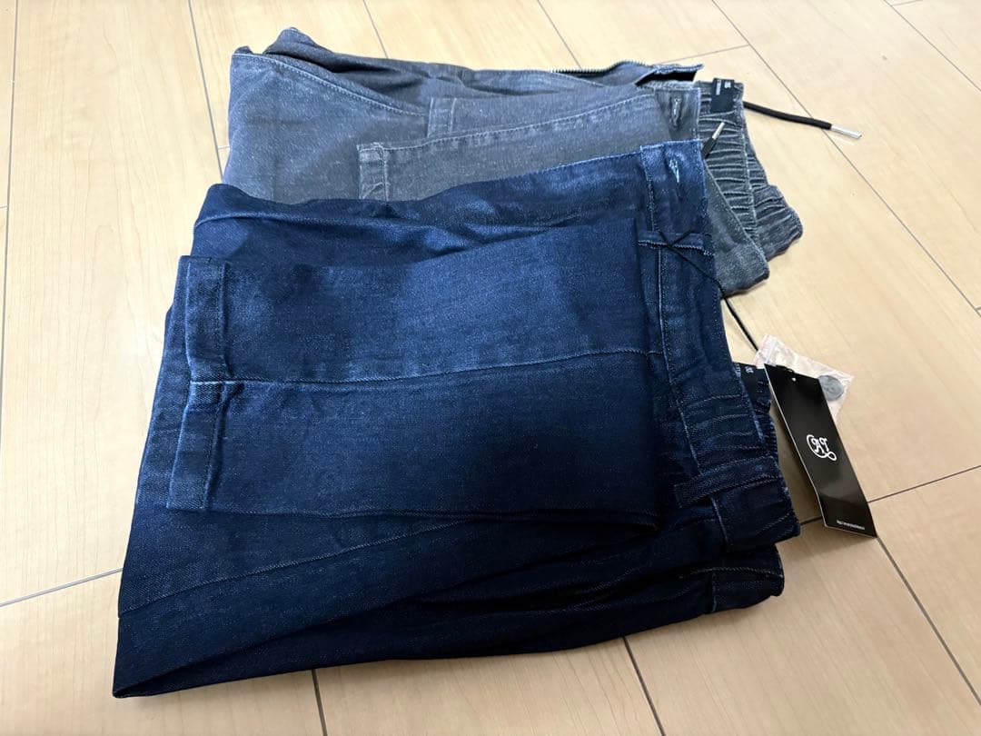 デニム　ソフトサルエルテーパードパンツ　amuy trysbay