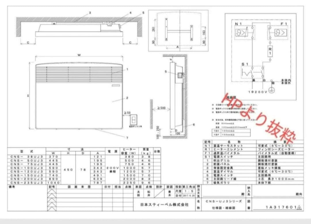 スティー ベル 　エルトロン パネルヒーター　NS120 UJ3 238479