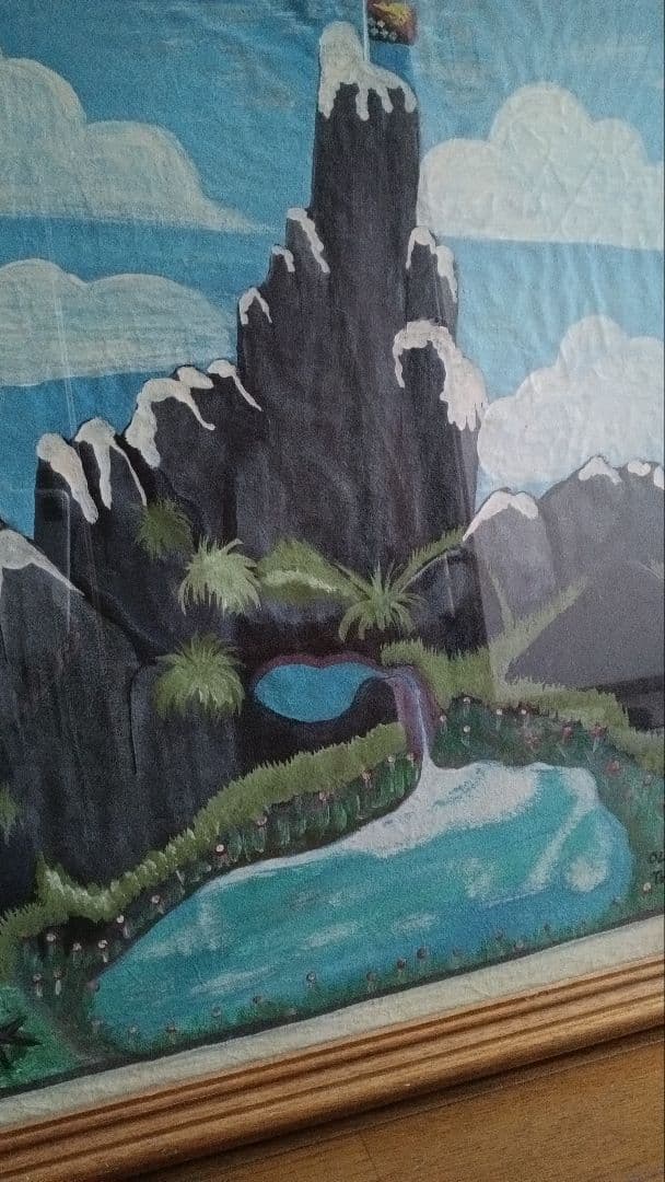 Mt.ウィルヘルム　パプアニューギニア　最高峰　現地作家絵画