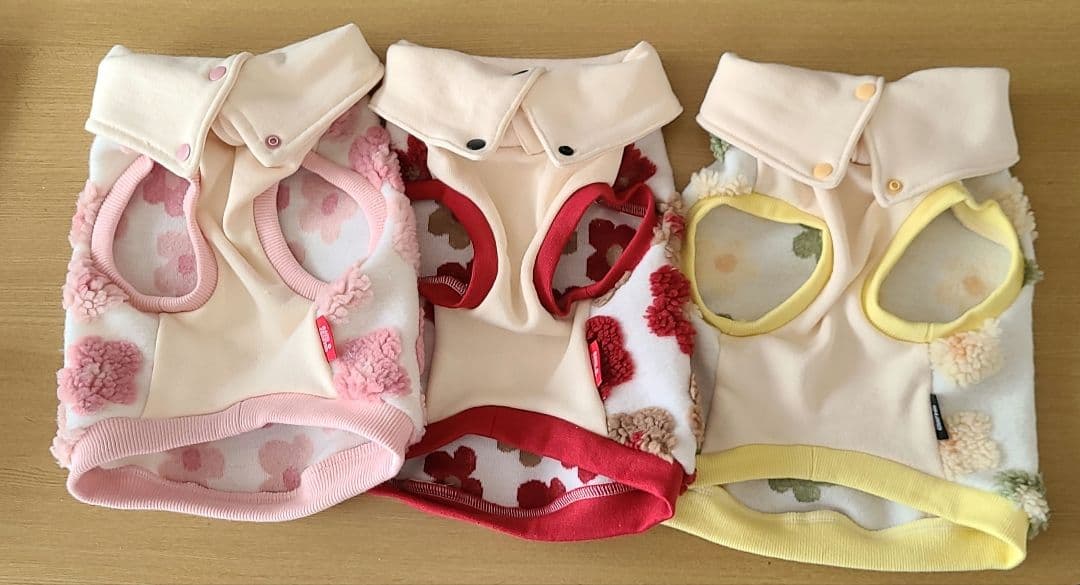 フレブル☆小型犬ちゃん☆お花畑ボアタンクトップ