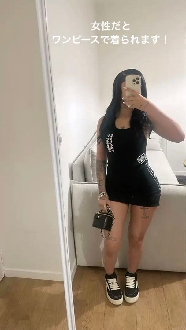 クロムハーツ ブラック プリント タンクトップ