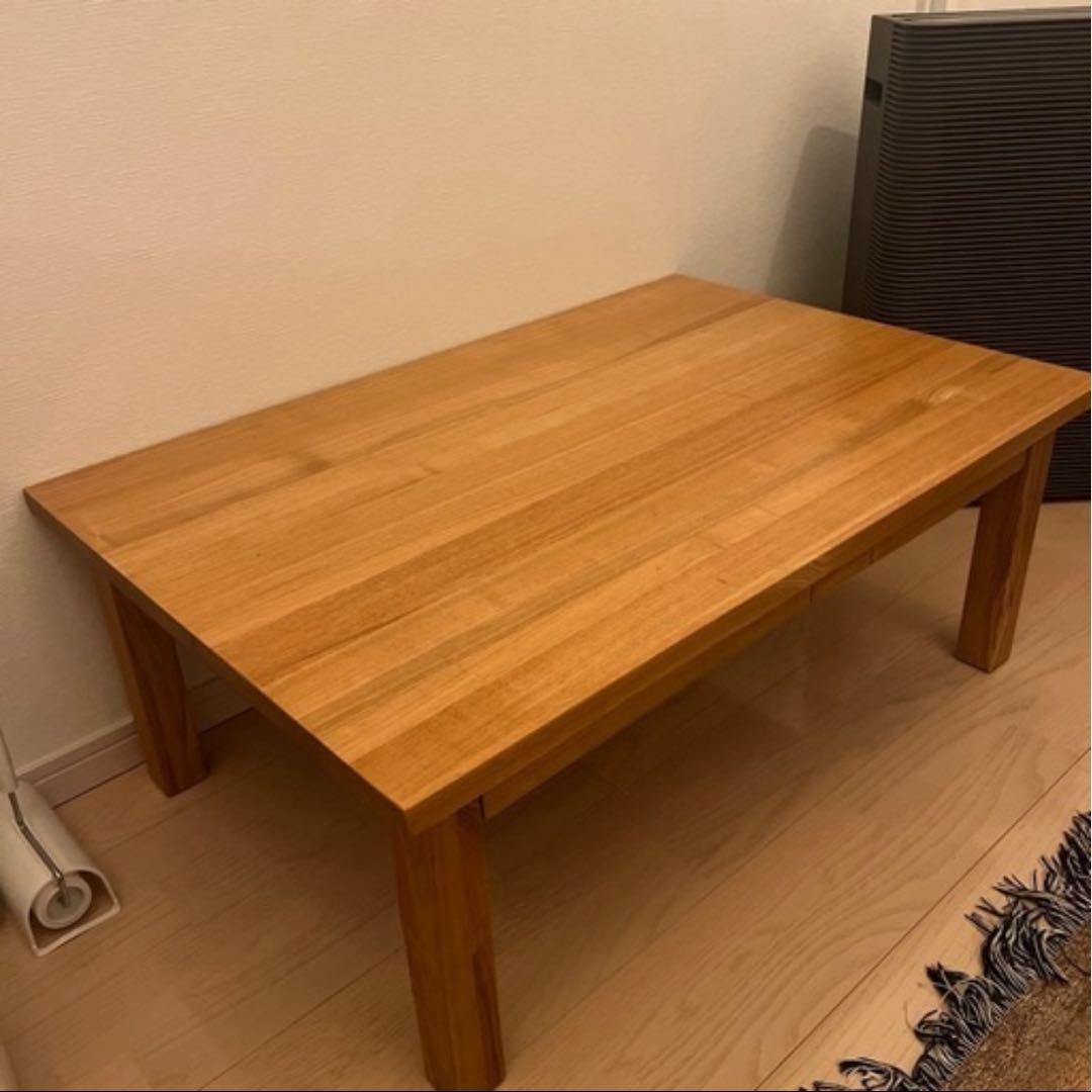 無印良品　木製テーブル 引き出し付き