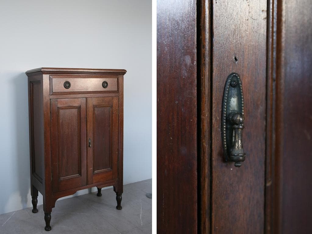 英国アンティーク木製カップボード/サイドボード/キャビネットチェスト92-275