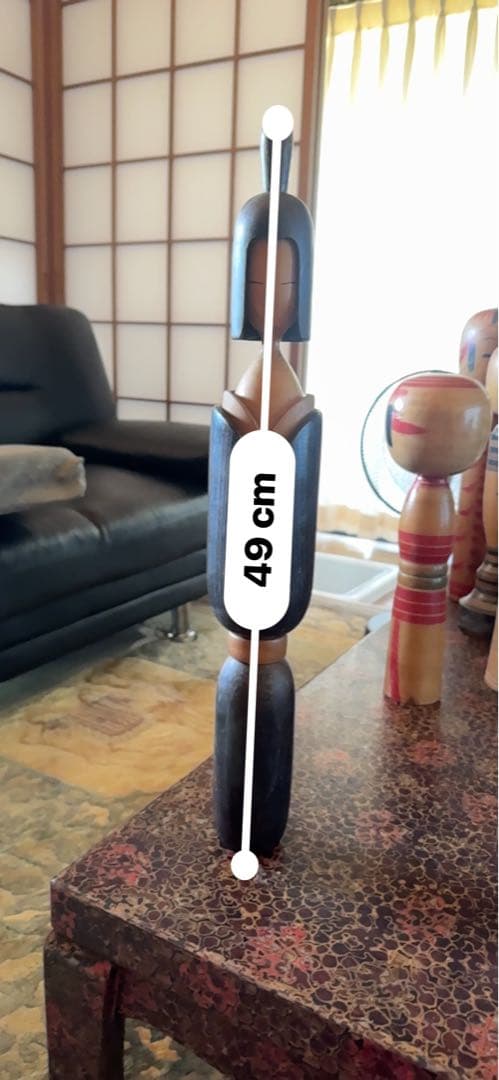 か*ぎ様 伝統的な日本の木製こけし 49 cm