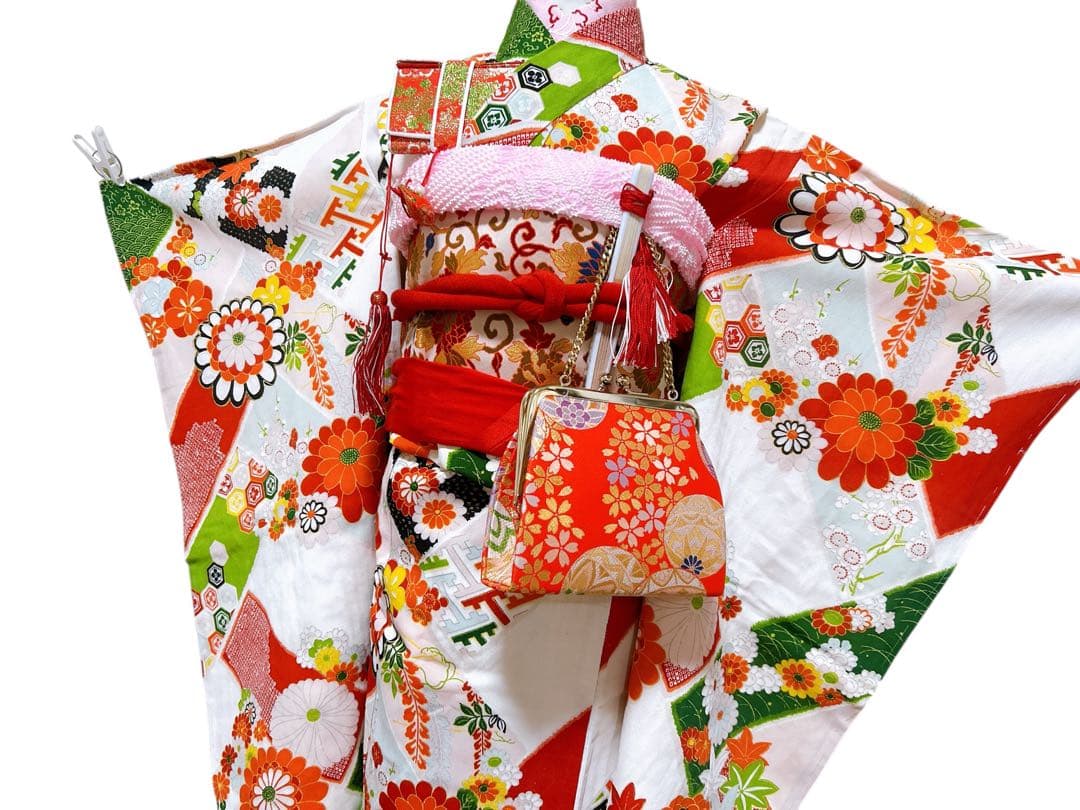 アンティークフルセット♡七五三　5歳から7歳　女の子　一式　レトロ　白