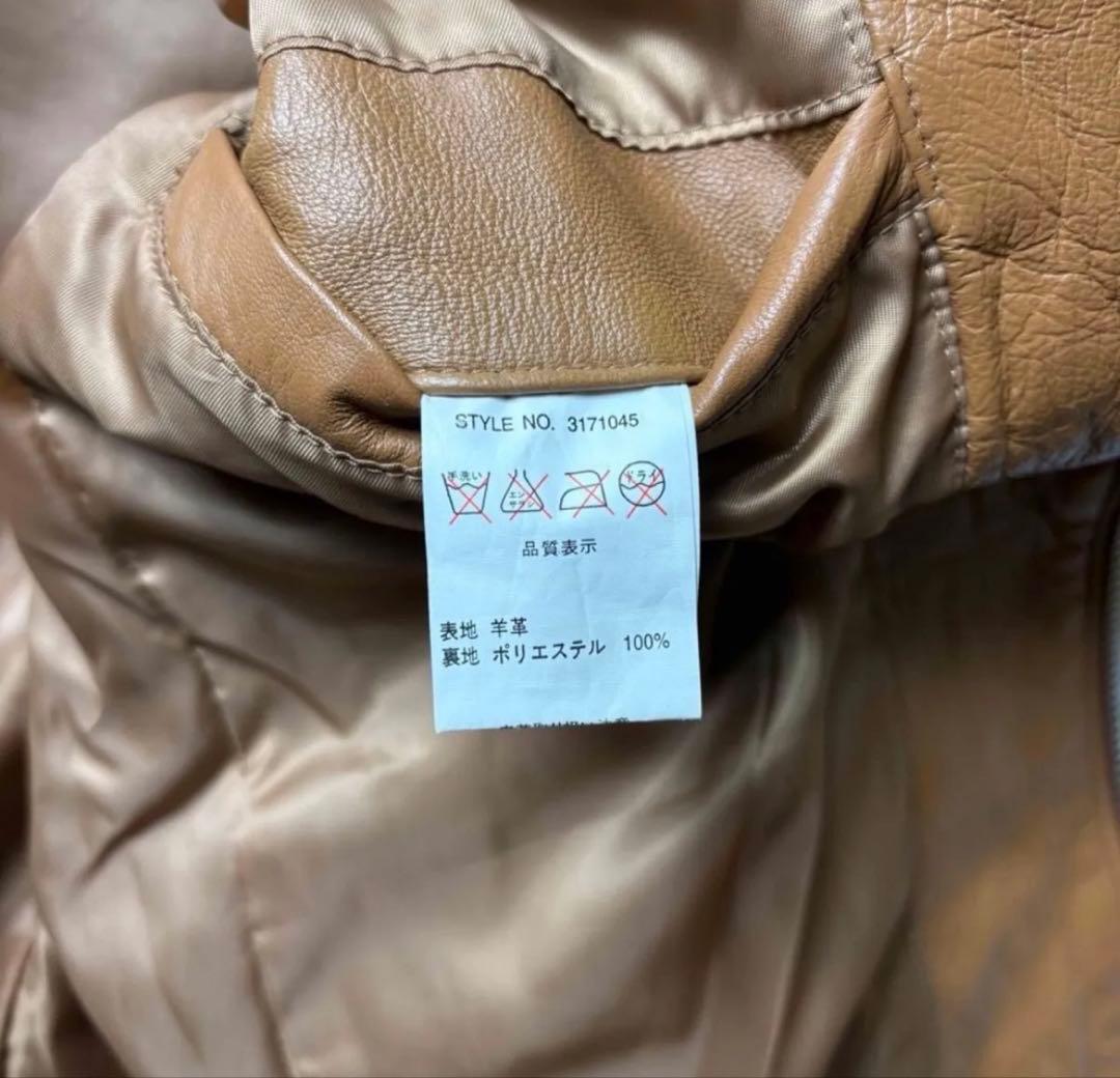 希少　Lサイズ　ショット　Schott ラムレザージャケットシングル ロゴ刺繍