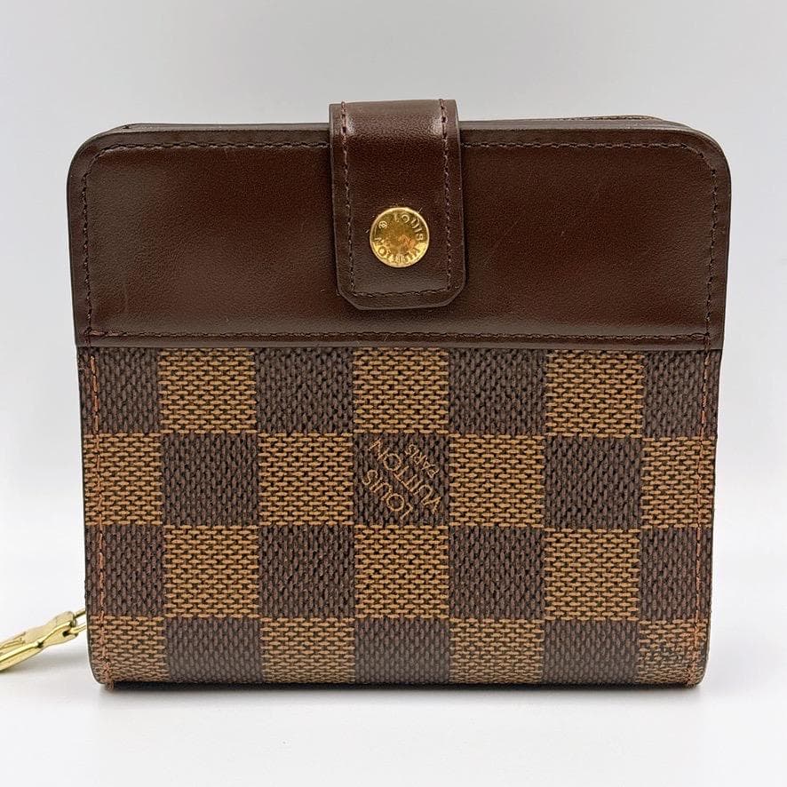 ✨極美品✨ ルイヴィトン コンパクトジップ ダミエ エベヌ ラウンドファスナー