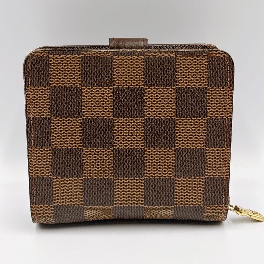 ✨極美品✨ ルイヴィトン コンパクトジップ ダミエ エベヌ ラウンドファスナー