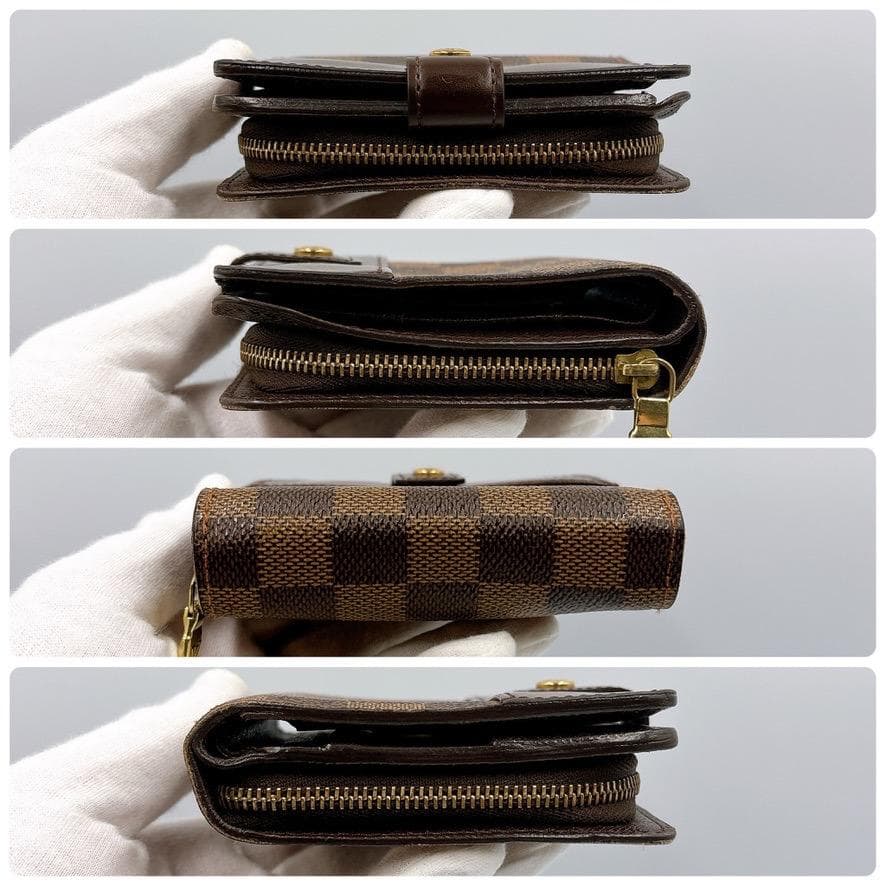 ✨極美品✨ ルイヴィトン コンパクトジップ ダミエ エベヌ ラウンドファスナー