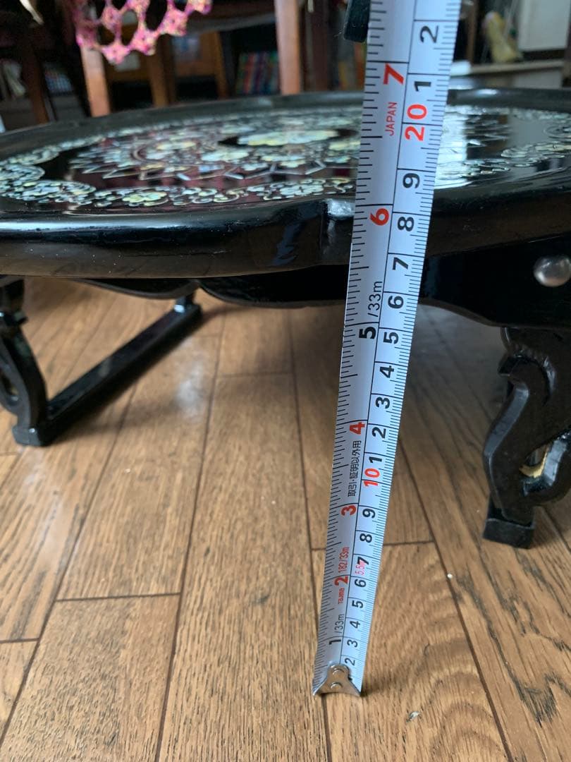 螺鈿　らでん　折りたたみ式テーブル　45センチ