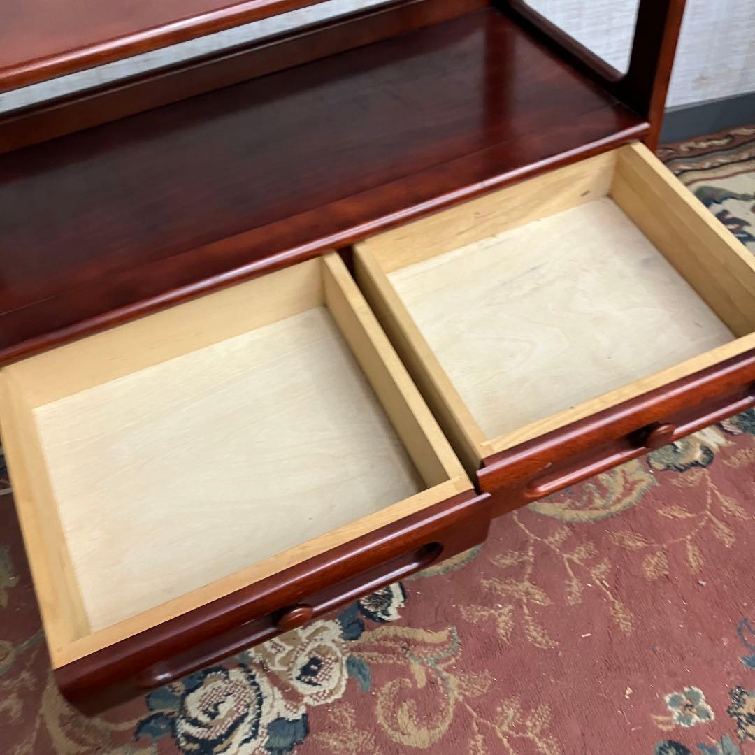 昭和レトロ 木製コンソールテーブル コールキャビネット 電話台 花台 古家具