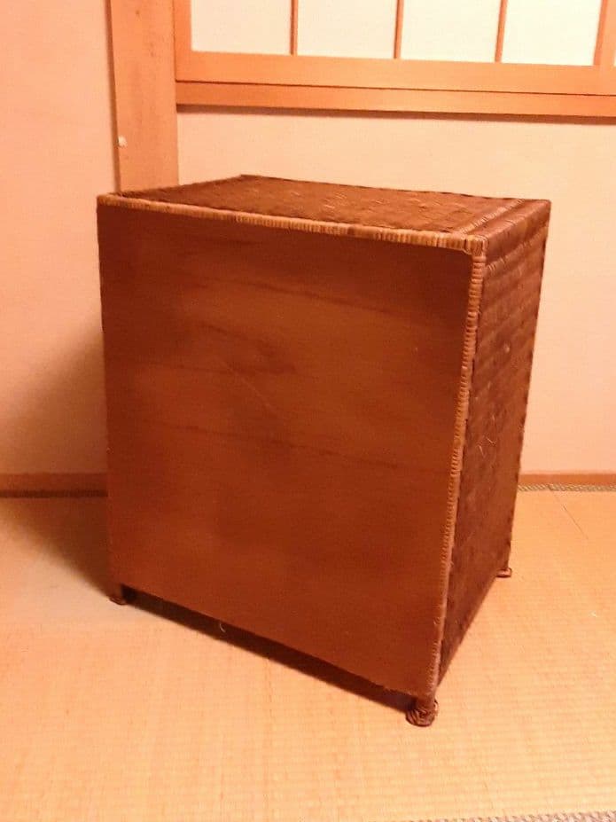 ウィッカー製 4段チェスト ラタンチェスト カゴ収納家具　箪笥　レトロ