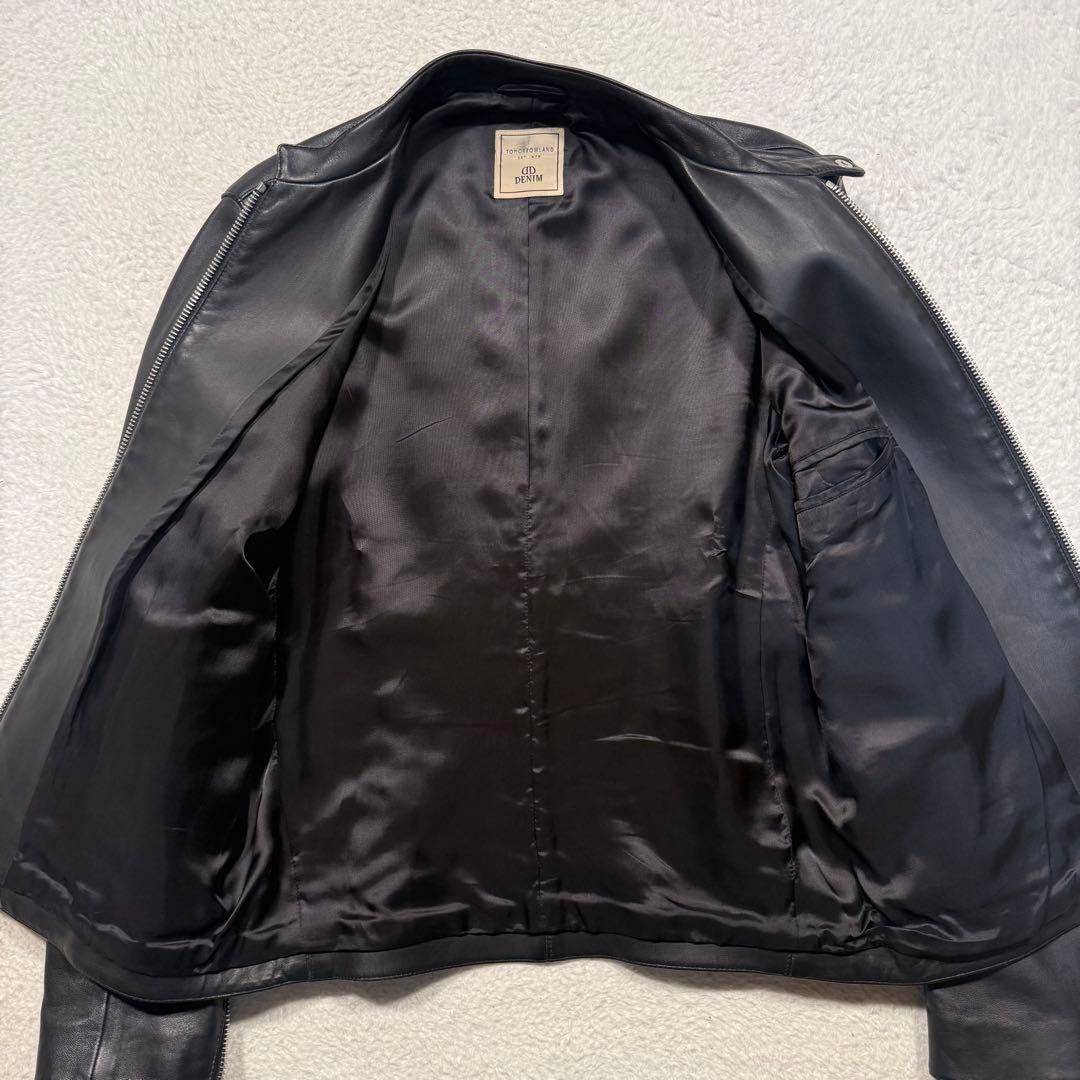 DENIM×tomrrowland別注 シングルライダースジャケット M 羊革