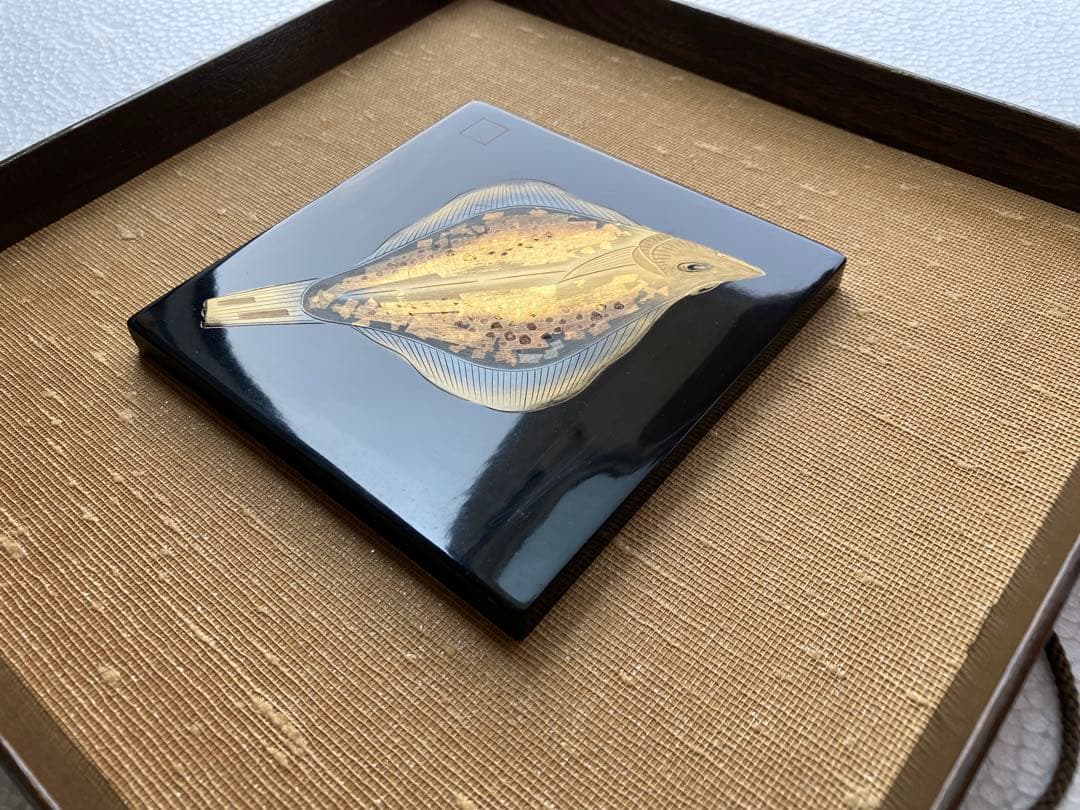 壁掛け輪島漆器(沈金の作品)