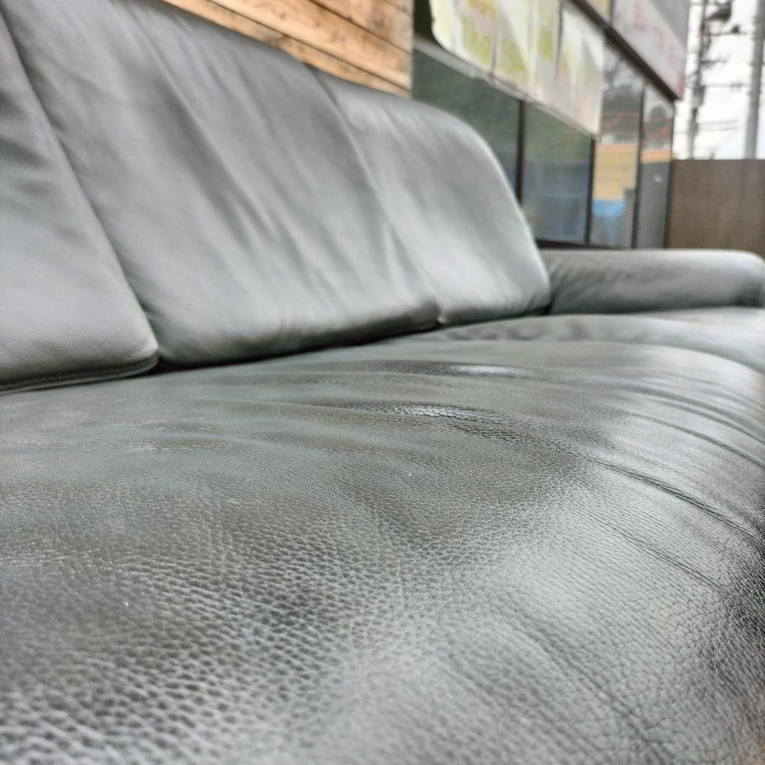 M♦10月セール 良品　IDC大塚取扱 himora３人掛けソファオットマン付き