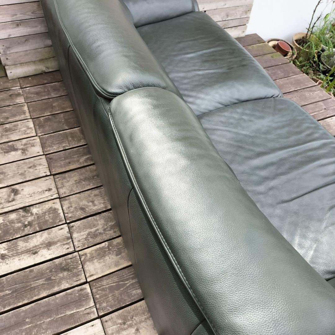 M♦10月セール 良品　IDC大塚取扱 himora３人掛けソファオットマン付き