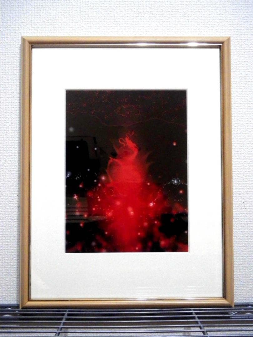 複数購入で1000円割引 新月紫紺大 アートパネル 龍の誕生 RED