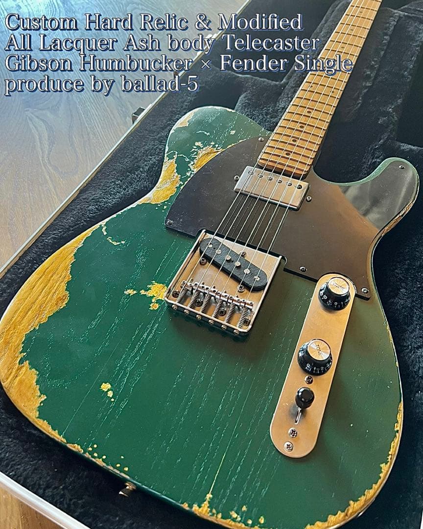 ハードレリックテレキャスタータイプ/オールラッカーアッシュボディ/ギブソンPU