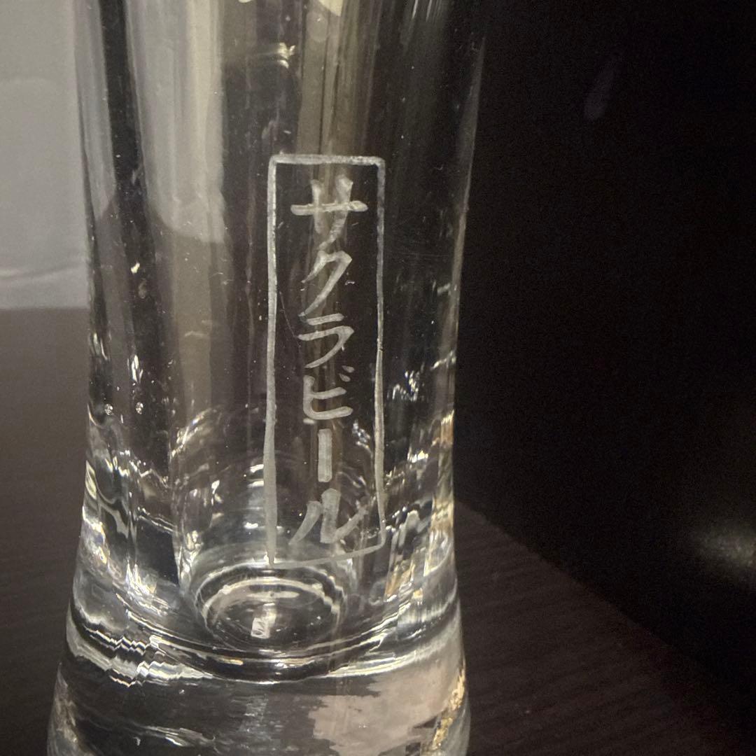 希少　戦前　サクラビール　ビールグラス　和ガラス　大正ロマン