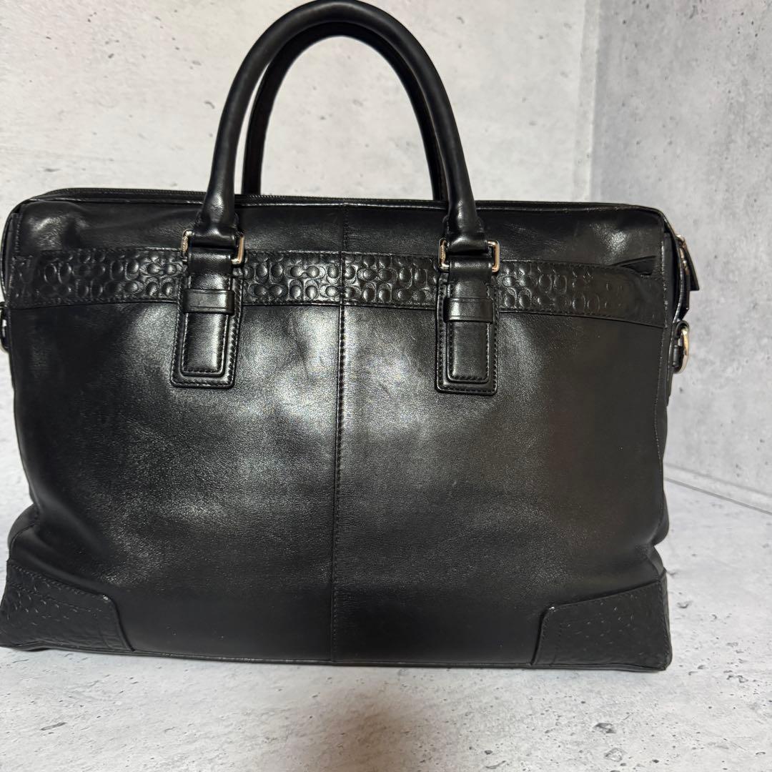【美品】コーチ 本革 COACH ビジネスバッグ 2way ブラック 大容量