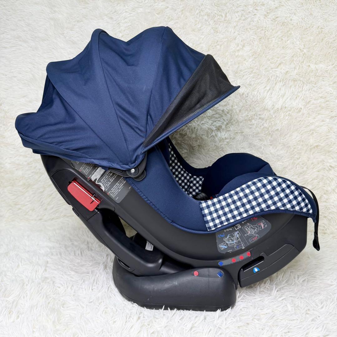 美品 Joie チルト チャイルドシート キャノピー付き ギンガムチェック