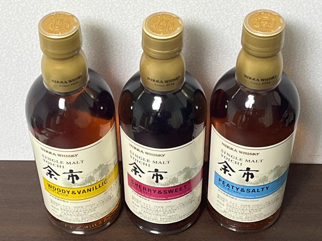 未開栓 ニッカ 余市蒸留所限定 シングルモルトウィスキー 3本 各500ml