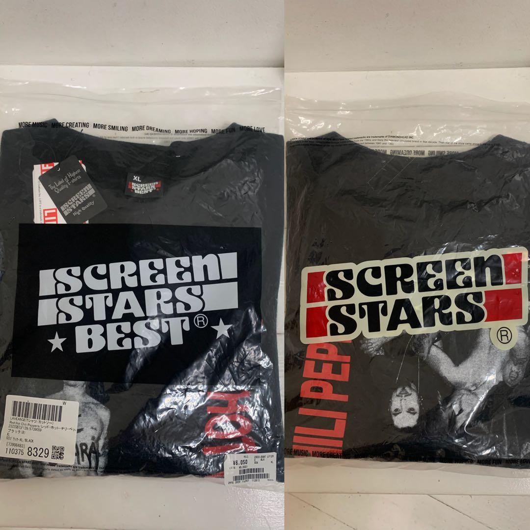 SCREEN STARS × LIFE レッドホットチリペッパーズ Tシャツ 黒