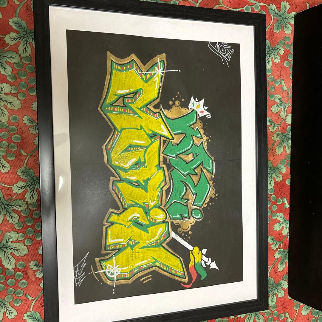 グラフィティ　原画　額あり　z○○○○n ラスタ