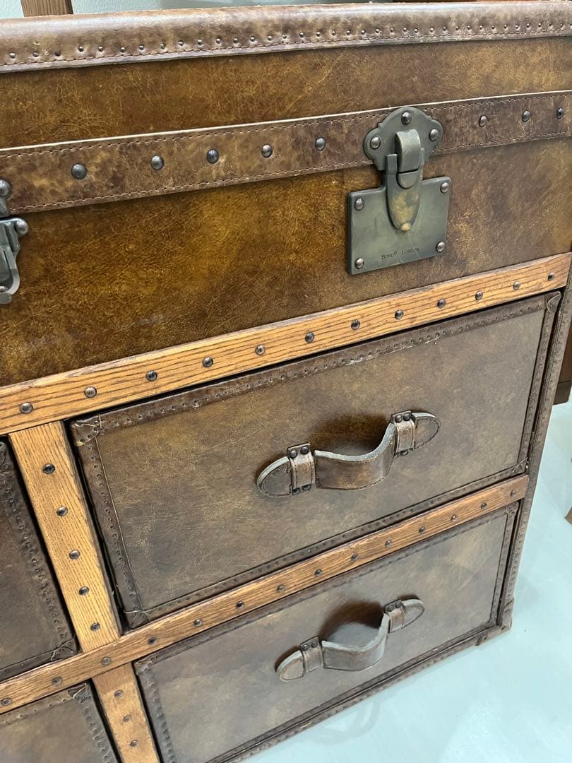 HALO 本革サイドボード ハロ トランクキャビネット レザー ヴィンテージ