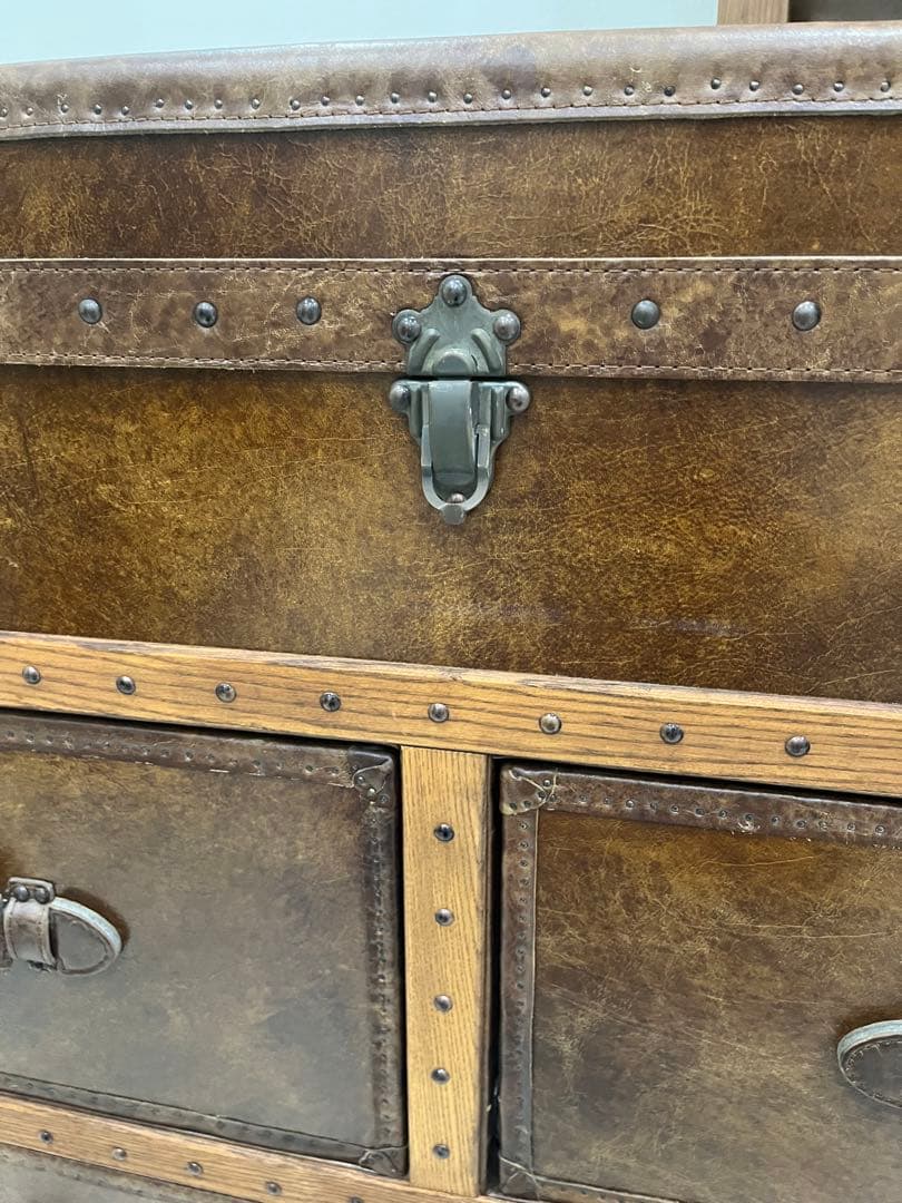 HALO 本革サイドボード ハロ トランクキャビネット レザー ヴィンテージ