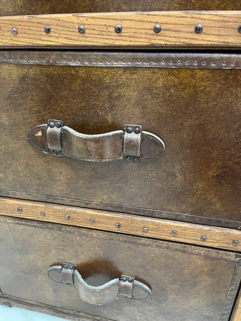 HALO 本革サイドボード ハロ トランクキャビネット レザー ヴィンテージ