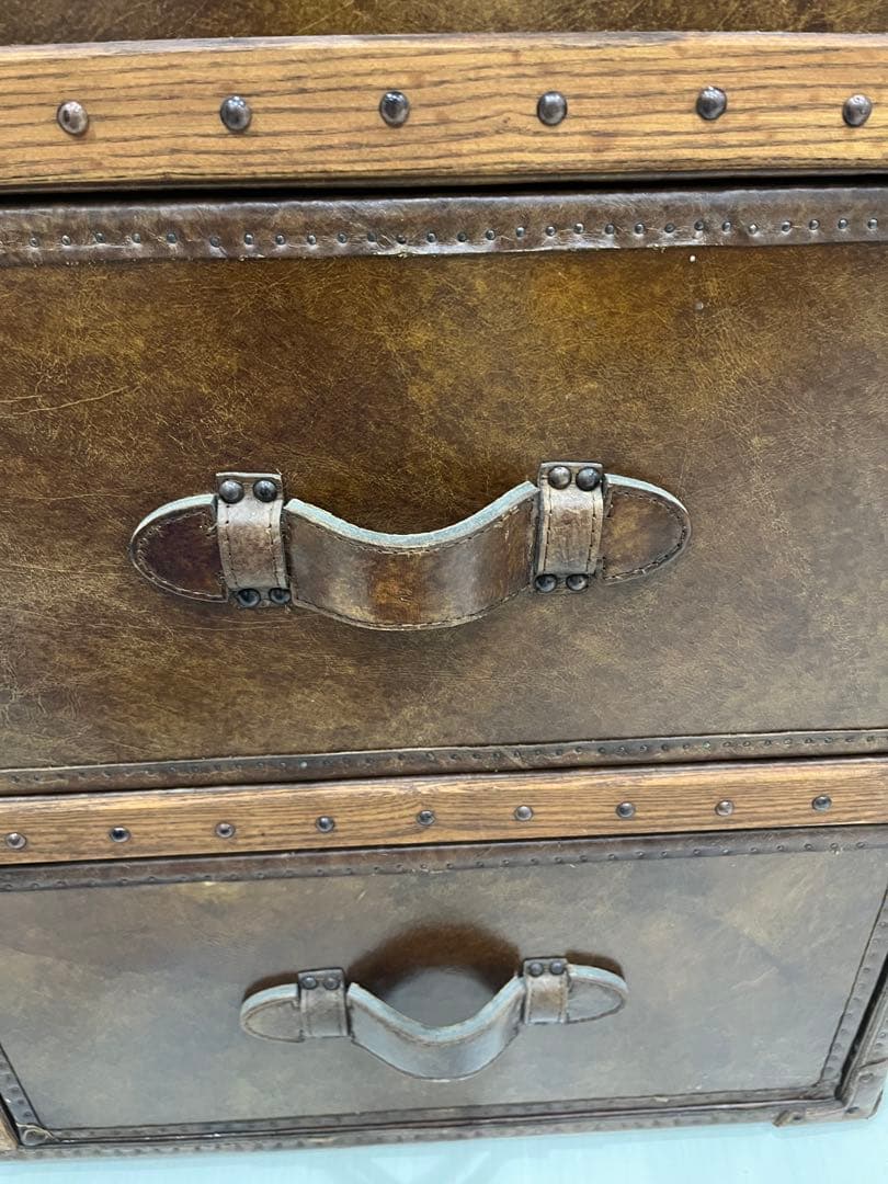 HALO 本革サイドボード ハロ トランクキャビネット レザー ヴィンテージ