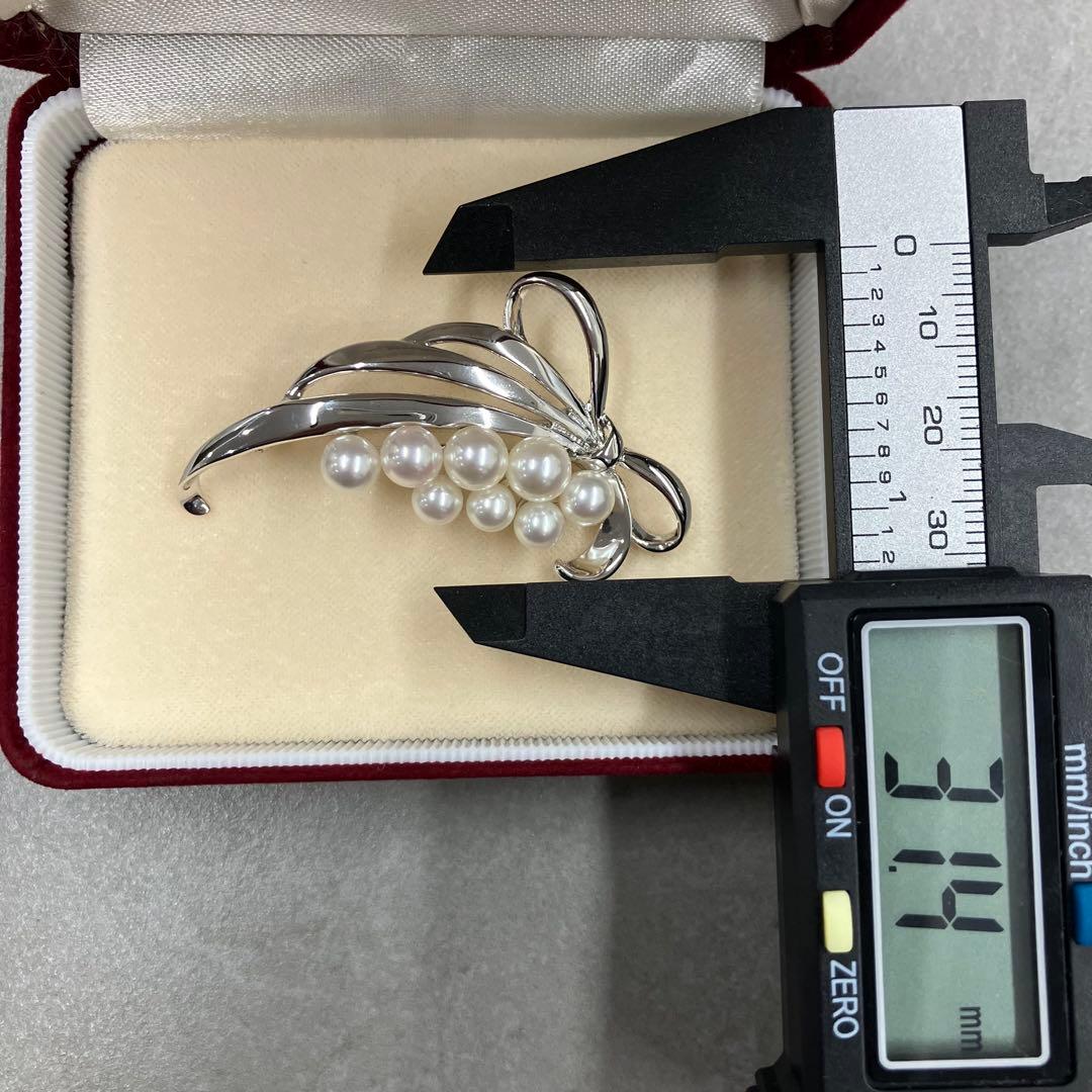 MIKIMOTO真珠島　ブローチ　シルバーパール