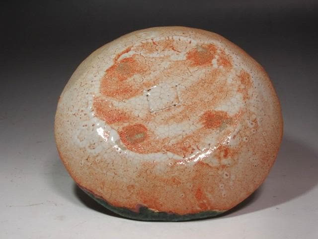 ★　北大路魯山人　織部蟹絵平向　温かみある一品です★x598