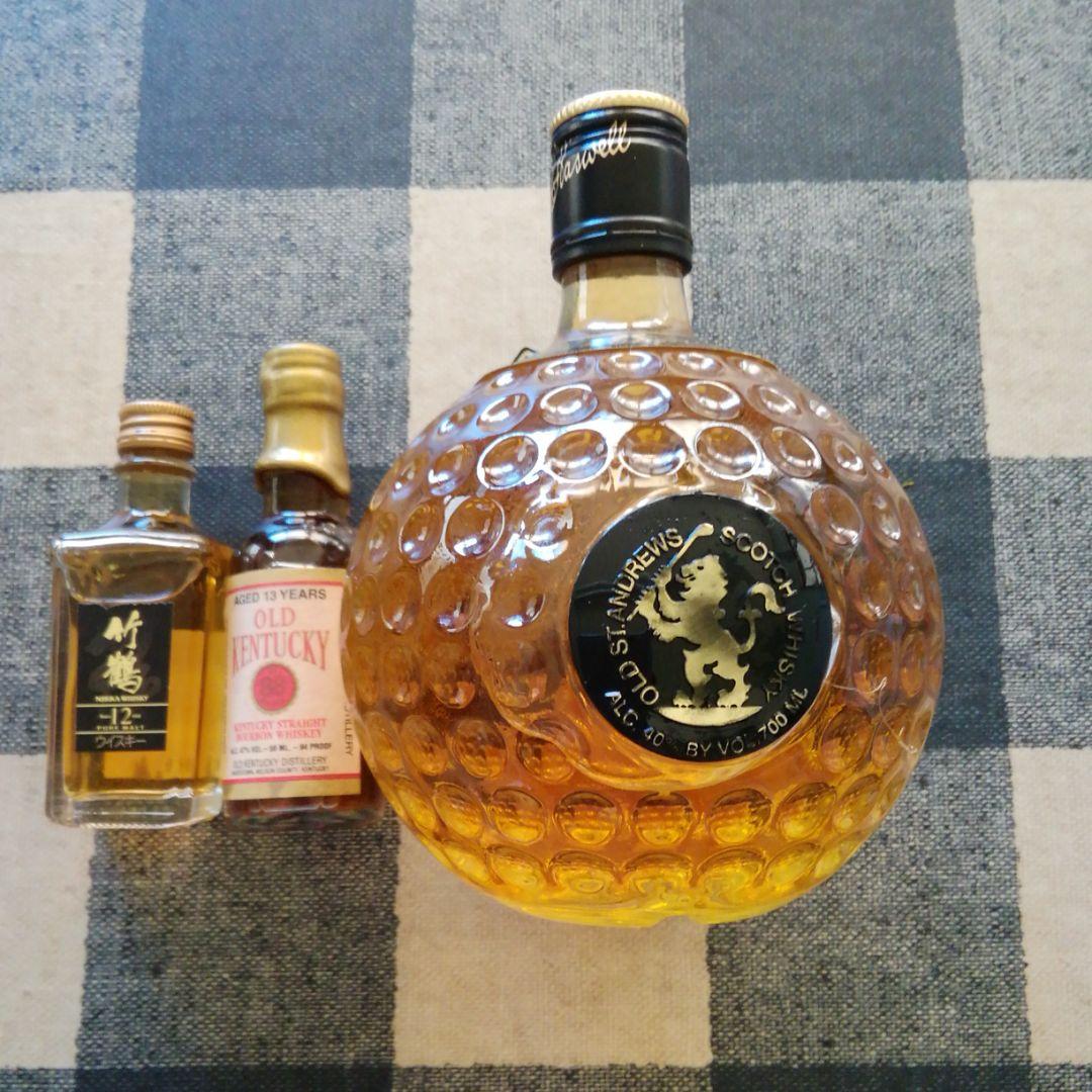 竹鶴ミニボトル50mlオールドケンタッキー50ml、スコッチウイスキー700ml