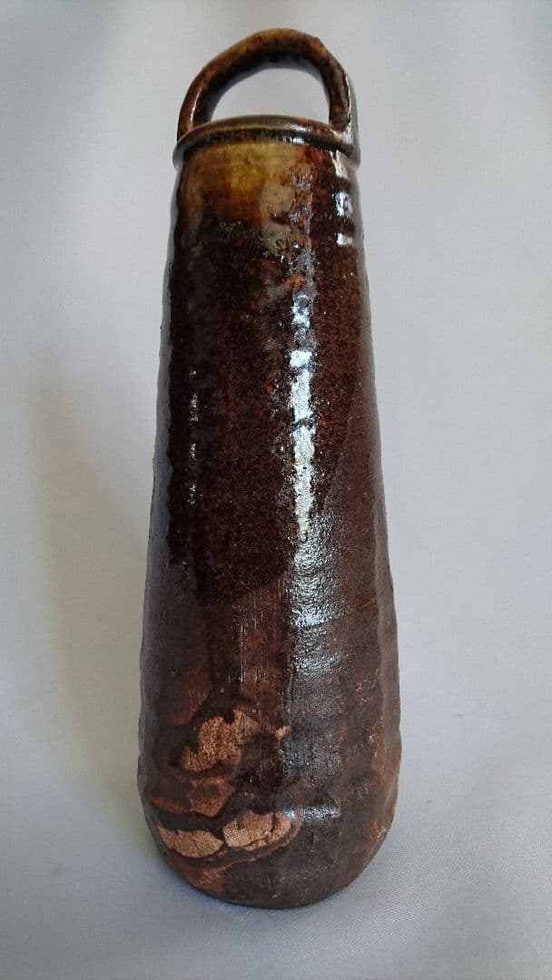 志野 織部 黄瀬戸 古美濃焼 花瓶 茶道具